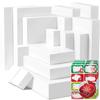 16 White Gift Wrap Boxes Bulk with Lids for Wrapping Extra Large Clothes and 80 Count Christmas Tag Stickers(Assorted size for Shirts, Robes, Coats, Sweaters, clothing and xmas Holiday Present) view 1