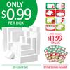 16 White Gift Wrap Boxes Bulk with Lids for Wrapping Extra Large Clothes and 80 Count Christmas Tag Stickers(Assorted size for Shirts, Robes, Coats, Sweaters, clothing and xmas Holiday Present) view 2