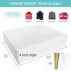 12 White Extra Large Gift Wrap Boxes Bulk with Lids, 12 Tissue paper and 80 Count Foil Christmas Tag Stickers for Wrapping Oversized Clothes (Robes, Sweater, Coat, Shirts) and Xmas Holiday Present view 2