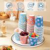 SIUQ 300 Pack 5 oz Paper Cups, Disposable Bathroom Cups, Small Mouthwash Cups, Hot/Cold Beverage Drinking Mini Cup for Party, Picnic, BBQ, Travel (Daisy) view 3