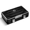 CIGARLOONG Cigar Humidor Portable Cigar Case Double Layer Hold 10 Cigar with Hygrometer and Humidifier(Color:Silvery) view 1