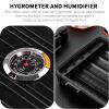 CIGARLOONG Cigar Humidor Portable Cigar Case Double Layer Hold 10 Cigar with Hygrometer and Humidifier(Color:Silvery) view 4