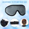 2 Pieces 3D Sleep Mask for Kids Memory Foam Contoured Eye Mask, Travel Sleep Eye Cover with Adjustable Strap, 3D Blindfolds(Blue and Gray) view 2
