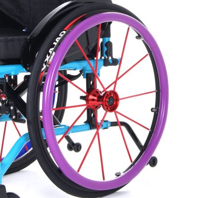 1 Pair Silicone Wheelchair Push Rim Covers, Non-Slip Wear-Resistant Hand Push Cover, Wheelchair Rim Grips (Purple, 24in)
