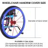 1 Pair Silicone Wheelchair Push Rim Covers, Non-Slip Wear-Resistant Hand Push Cover, Wheelchair Rim Grips (Purple, 24in) view 3