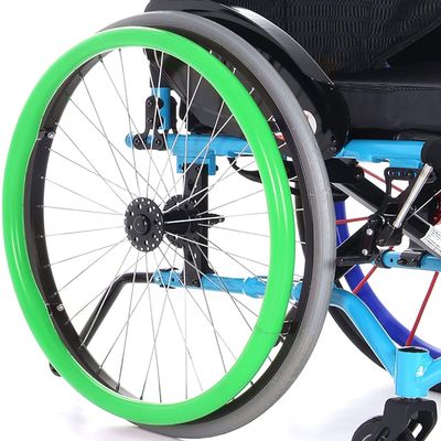 1 Pair Wheelchair Push Rim Covers, Non-Slip Wear Resistant Wheelchair Hand Push Cover(22in, green)