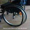 1 Pair Wheelchair Push Rim Covers, Non-Slip Wear Resistant Wheelchair Hand Push Cover(22in, green) view 2