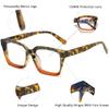 aisswzber Blue Light Blocking Glasses,Computer Reading/Gaming/TV/Phones Glasses for Women Men Thick Square Frame view 2