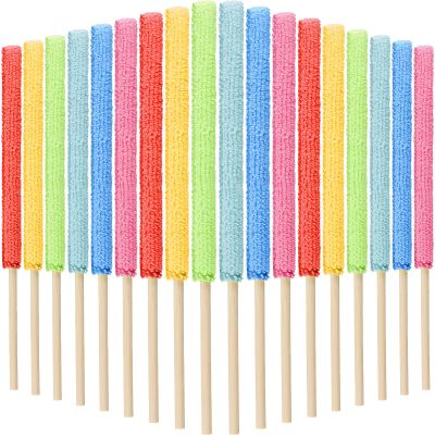 Honeydak 24 Pieces Microfiber Detail Duster Sticks Mini Duster Crevice Cleaning Tool Car Air Vent Cleaner Fan Cleaning Brush for Home Air Vent Window The Smallest Spaces