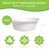 150 PCS Eco-Friendly Sugarcane Bowls - 12 oz Heavy-Duty Disposable Paper Bowls - 100% Compostable and Biodegradable for Hot or Cold Food, Snacks, Salads, Soup view 2