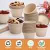 Visen 100 Pack Compostable Portion Cups,Disposable Paper Cups for Condiment,4 oz Food Sample Cups,100% Biodegradable Souffle Cups,Disposable Cups for Jello Shot & Samples Honey Nuts (Natural) view 4