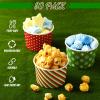 Potchen 9 oz Christmas Paper Ice Cream Cups Xmas Disposable Dessert Bowls Snack Soup Cups Polka Dot Snowflake Striped Paper Bowls for Hot or Cold Food Christmas Party Supplies(90 Pcs) view 4