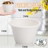 Visen 100 Pack Compostable Portion Cups, 4 oz Disposable Paper for Condiment, Food Sample, 100% Biodegradable Souffle, Jello Shot & Samples Honey Nuts (White) view 2