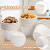 Visen 100 Pack Compostable Portion Cups, 4 oz Disposable Paper for Condiment, Food Sample, 100% Biodegradable Souffle, Jello Shot & Samples Honey Nuts (White) view 3