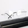 WEBUP Progressive Multifocus Reading Glasses Rimless Retro Design Round Frame Glasses for Mens Women Computer Readers,1.0 2.0 (Color : Silver, Size : 3.0X) view 1
