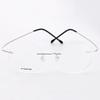 WEBUP Progressive Multifocus Reading Glasses Rimless Retro Design Round Frame Glasses for Mens Women Computer Readers,1.0 2.0 (Color : Silver, Size : 3.0X) view 3