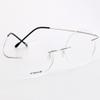 WEBUP Progressive Multifocus Reading Glasses Rimless Retro Design Round Frame Glasses for Mens Women Computer Readers,1.0 2.0 (Color : Silver, Size : 3.0X) view 4