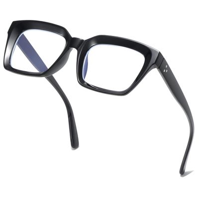 aisswzber Blue Light Blocking Glasses,Computer Reading/Gaming/TV/Phones Glasses for Women Men Thick Square Frame