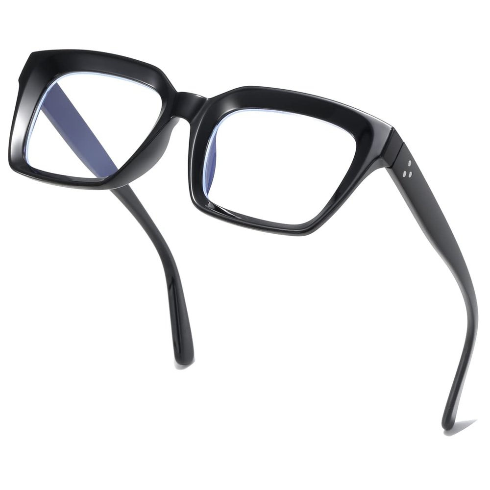 aisswzber Blue Light Blocking Glasses,Computer Reading/Gaming/TV/Phones Glasses for Women Men Thick Square Frame