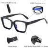 aisswzber Blue Light Blocking Glasses,Computer Reading/Gaming/TV/Phones Glasses for Women Men Thick Square Frame view 2