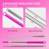 ThinkLearn Microfiber Dusters for Cleaning,14PCS Feather Dusters with Extension Pole,Bendable Washable and Extendable Duster for High Ceilings, Fans and Blinds House Cleaning Kit Pink Gift for Women view 2