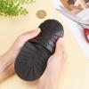 AHANDMAKER Durable Rubber Half Sole and Heels Raised Grain Repair Sole Pad Replacement for Leather, Sports Shoes, Boots, Black Heel Large view 3