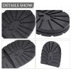 AHANDMAKER Durable Rubber Half Sole and Heels Raised Grain Repair Sole Pad Replacement for Leather, Sports Shoes, Boots, Black Heel Large view 4