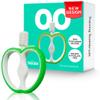 Easy Grip Baby Teething Toothbrush for 4-12 Months by LoveNoobs, Safe Design, Gentle Bristles for Sensitive Gums, BPA Free Food-Grade Silicone Toothbrush Teether, Green view 1