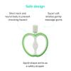 Easy Grip Baby Teething Toothbrush for 4-12 Months by LoveNoobs, Safe Design, Gentle Bristles for Sensitive Gums, BPA Free Food-Grade Silicone Toothbrush Teether, Green view 2