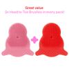 Cradle Cap Brush for Babies by Love Noobs, Baby Cradle Cap Treatment, Pack of 2, Non-Toxic Toddler Cradle Cap Comb, with Suction Cup to Easily Hang to Bathroom Wall, Infant Eczema Treatment view 2