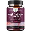 Advanced Multi Collagen Peptides Pills 120ct - Biotin and Collagen Supplement with BioPerine and Hair Skin Nails Vitamins for Women Men - Multi Pills for Women with Types 1 2 3 5 & X view 1