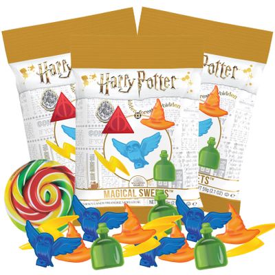 Sweetzo - Wizard Character Shaped Sweets Gummy Candies, OU Kosher Certified, Fruit Flavored, Chewy Candy, Pack of 3