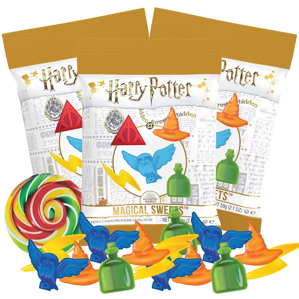 Sweetzo - Wizard Character Shaped Sweets Gummy Candies, OU Kosher Certified, Fruit Flavored, Chewy Candy, Pack of 3