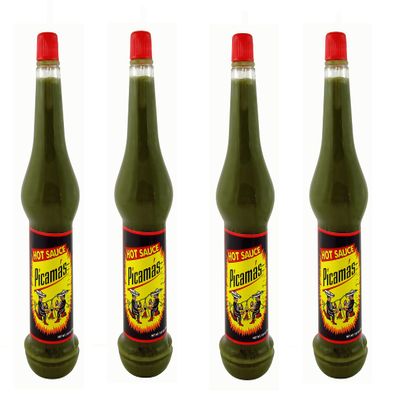 Picamas Salsa Brava Hot Sauce Green Hot Sauce 4 Bottles N.W. 6.2 fl oz each