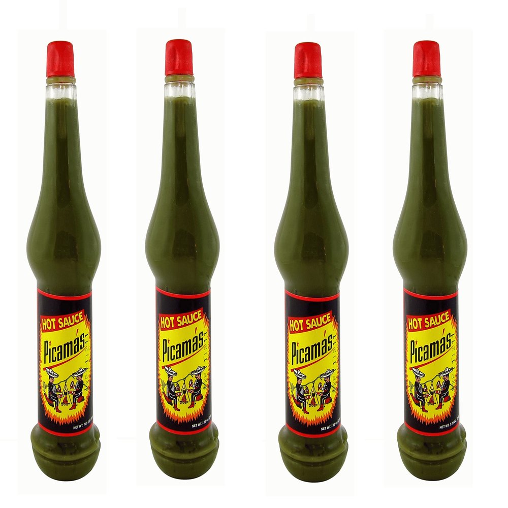 Picamas Salsa Brava Hot Sauce Green Hot Sauce 4 Bottles N.W. 6.2 fl oz each