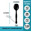 8.5" Black Plastic Serving Spoons for Buffet, Bulk 36 Count, Heavy Duty Disposable Spoon, Large Plastic Serving Utensils for Catering Supplies, Events, Party, Weddings & More  C&S Event Supply Co. view 3
