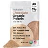 Complement Organic Chocolate Vegan Protein Powder (30 Servings) Low Carb, Low Calorie, Sugar Free, Soy Free, Non-GMO, Non Dairy - Yellow Pea, Pumpkin Seed - 15g Plant Based Protein Powder view 1
