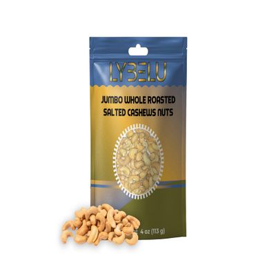 Jumbo Whole Roasted Salted Cashews Nuts  4oz