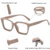aisswzber Blue Light Blocking Glasses,Computer Reading/Gaming/TV/Phones Glasses for Women Men Thick Square Frame view 2
