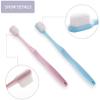 DI QIU REN Extra Soft Toothbrush for Sensitive Gums, Manual Toothbrush with 8 Tubes of 10000 Soft Floss Bristle for Gum Care, Protect Fragile Gums Good Cleaning Effect (2 Blue & 2 Pink) view 2