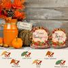 Spiareal 100 Pcs Thanksgiving Paper Plates and Napkins Sets Fall 2 Size Happy Thanksgiving Paper Plates with Pumpkin and Maple Leaves for Holiday Party Decor Disposable Dinnerware Supplies view 4