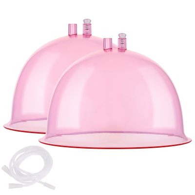 Vacuum Therapy Machine Accessories, Meifuly Upgraded Premium 8.46inch Diameter Extra-Large Vacuum Therapy Machine Cups with Y Type Hose (1 Pair)