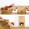 Cyblinia 30-Piece Kraft Paper Bags with Window - 4.5 x 2.56 x 9.6 Inch, Tin Tie Tab Lock Bags for Food Storage view 3