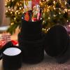 GnFlus Black Gift Boxes with Lids for Presents Set of 4 Round Velvet Nesting Gifts Box for Arrangements Flowers Wedding Birthday Mothers Valentines Day Bridesmaid Christmas Party Anniversary view 2