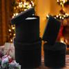 GnFlus Black Gift Boxes with Lids for Presents Set of 4 Round Velvet Nesting Gifts Box for Arrangements Flowers Wedding Birthday Mothers Valentines Day Bridesmaid Christmas Party Anniversary view 4