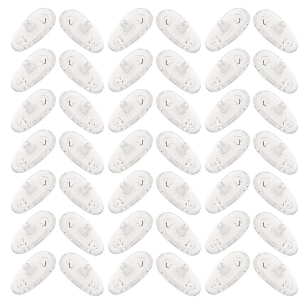 Beavorty 30pairs Silicone Nose Pads for Glasses Professional Slip Eyeglass Pads for Comfort and Stability Compatible Frames and Easy to Install