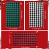 Aboofx 3 Pack Extra Large Drawstring Christmas Bags, 31.5 x 17.7 Inch Large Plaid Fabric Santa Sack Present Bags Stocking Storage for Christmas Party Xmas Ornaments Supplies view 3