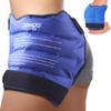 NEWGO Hip Ice Pack Wrap After Hip Replacement Surgery, Gel Cold Therapy Pack Reusable Soft Plush Lined Ice Wrap for Sciatica, Injuries Pain Relief, Bursitis & Swelling - Blue view 1