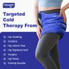 NEWGO Hip Ice Pack Wrap After Hip Replacement Surgery, Gel Cold Therapy Pack Reusable Soft Plush Lined Ice Wrap for Sciatica, Injuries Pain Relief, Bursitis & Swelling - Blue view 3