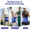 NEWGO Hip Ice Pack Wrap After Hip Replacement Surgery, Gel Cold Therapy Pack Reusable Soft Plush Lined Ice Wrap for Sciatica, Injuries Pain Relief, Bursitis & Swelling - Blue view 4